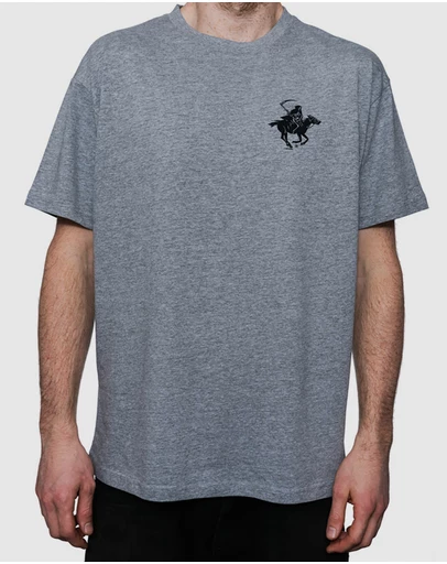 Killer Speed Co. - Killer Speed Co. Men Polo Reaper Tshirt Cotton Crew Neck Heather/Grey