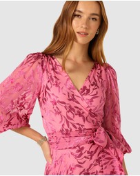 SACHA DRAKE - Sherbet Breeze Midi Wrap Dress