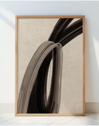 Olive et Oriel - Brownstrokes No 1 by Treechild Art Print