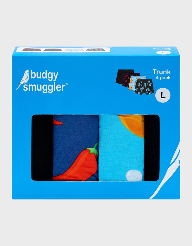 Budgy Smuggler - Men's Underwear Trunks 4 Pack in Classic