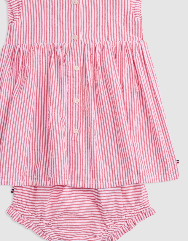 Tommy Hilfiger - Seersucker Red Stripe Dress SS - Baby