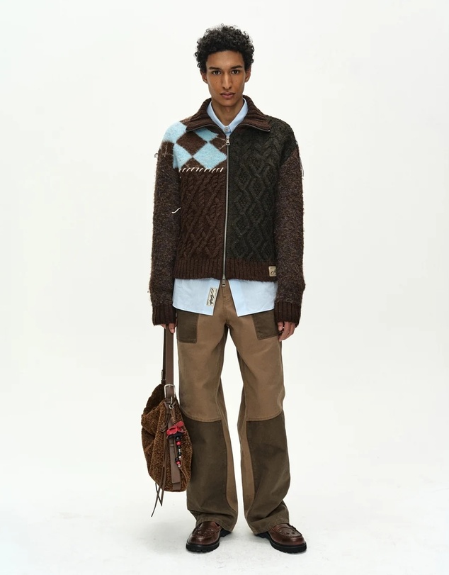 Andersson Bell - Patchwork Zip-Up Sweater