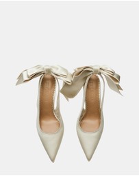 Steve Madden - Teacup Ivory Satin Heels