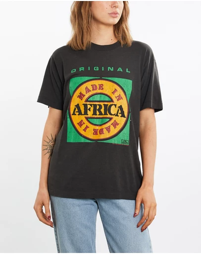 Vintage by The Real Deal - Pre Loved - Vintage 80s 'Made In Africa' Tee