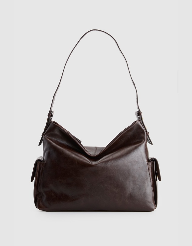 Evity - Narda Leather Pocket Hobo Bag