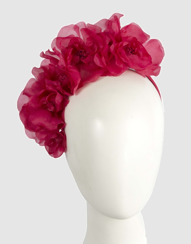 Max Alexander - Red Flower Headband Fascinator