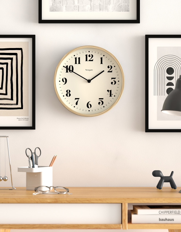 Newgate - Newgate Number Four Theatre Wall Clock-Faux Wood