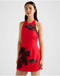 Forever New - Corinna Printed Linen Halter Neck Mini Dress