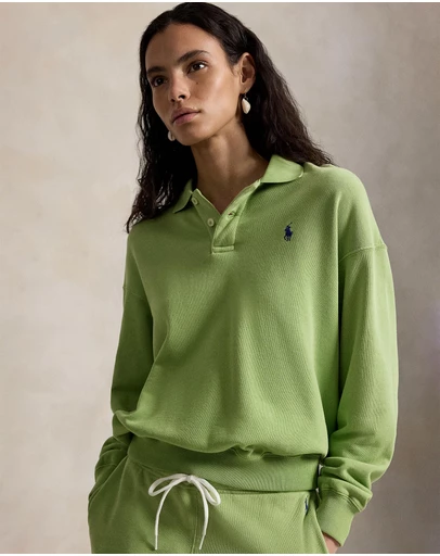 Polo Ralph Lauren - Lightweight Fleece Long-Sleeve Polo - The ICONIC Exclusive