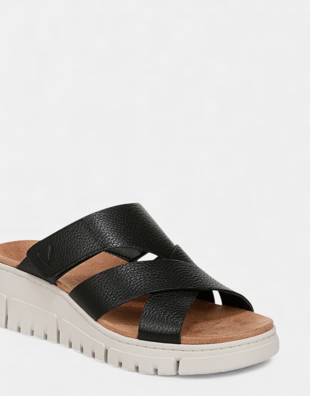 Vionic - Uptown Sunset Wedge - Black Tumbled