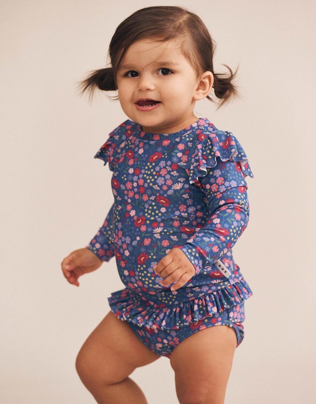 Huxbaby - Vintage Floral Two-Piece Swim Set - Babies-Teens