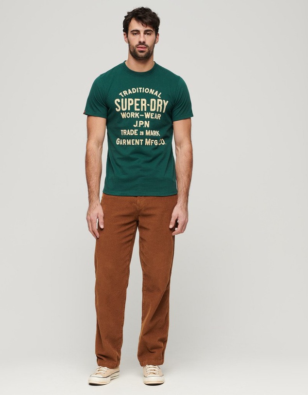 Superdry - Workwear Flock Graphic T-Shirt