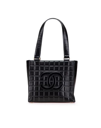 Pre-Loved by Azura Reborn - Pre-Loved CC Chocolate Bar Lambskin Tote