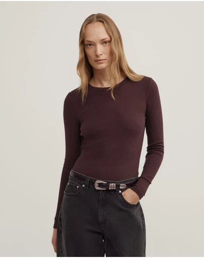 Witchery - Crew Rib Long Sleeve Top