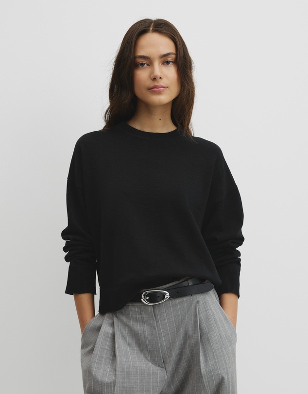 Country Road - Cotton Linen Crew Neck Knit
