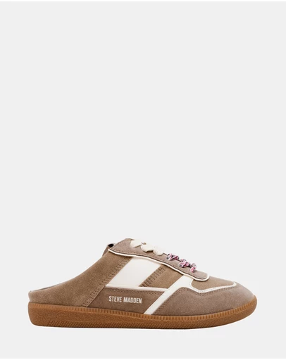 Steve Madden - Augustina Taupe/White Sneakers