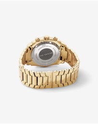 Michael Hill - Men's Solar Chronograph Watch with 0.50 Carat TW Diamonds in Gold-Tone Stainless Steel