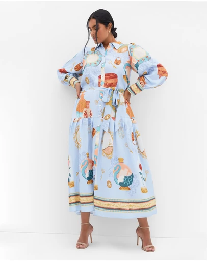 City Chic - Stella Beauty Print Maxi Dress