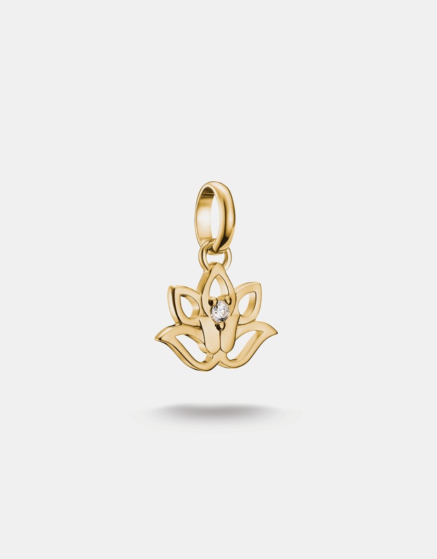 THOMAS SABO - THOMAS SABO Connect Charm lotus flower with stones