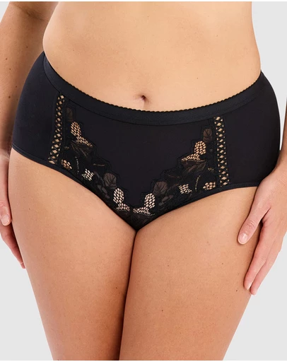 Sans Complexe - Coton d'Arum Organic Cotton & Lace High Waist Shaping Brief