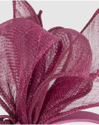 Max Alexander - Burgundy Sinamay Bow Fascinator