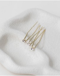 The White Collection - Aria - 6mm Crystal Bridal Hair Pin Trio