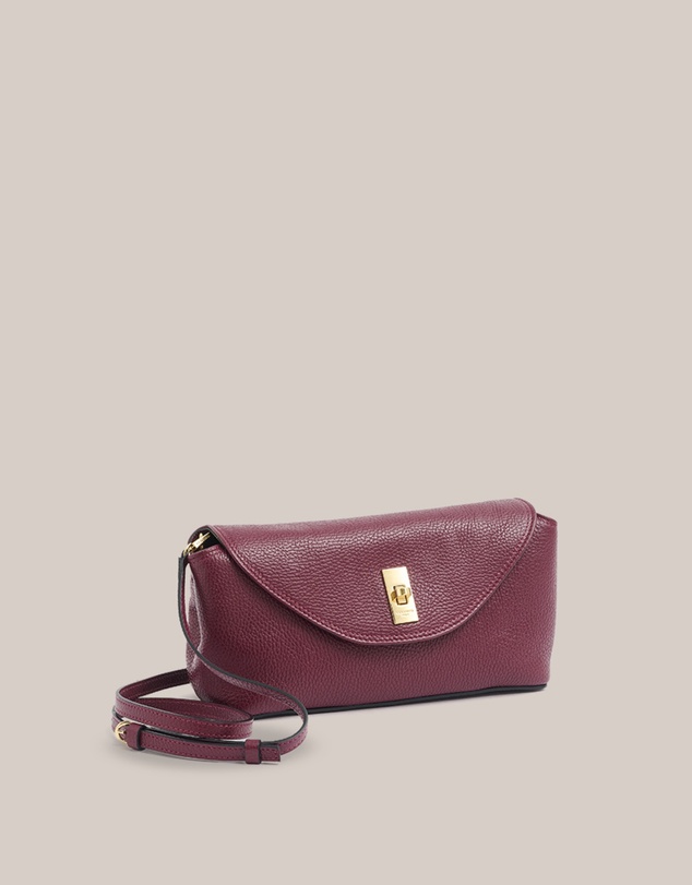 VESTIRSI - Sloane Bordeaux Leather Convertible Clutch