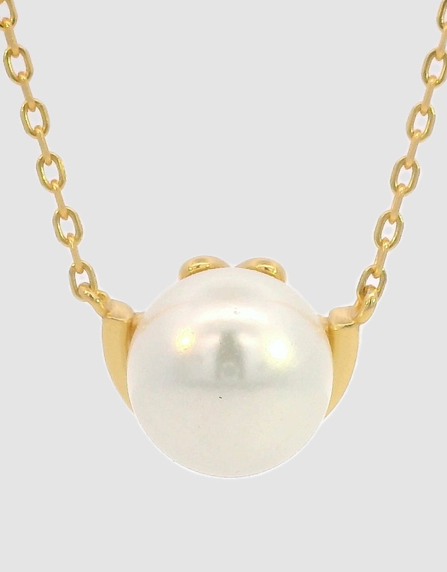 Georgini - Georgini Adagio Crescent Nine-2-Five Pearl Necklace Gold