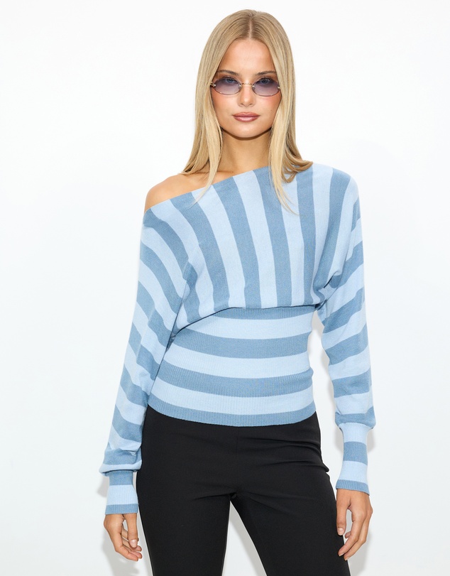 Dazie - Coffee Run Off Shoulder Knit Top