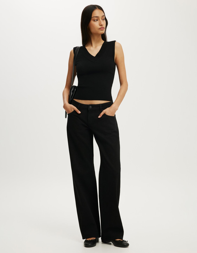 Cotton On - Double Knit V Neck Tank