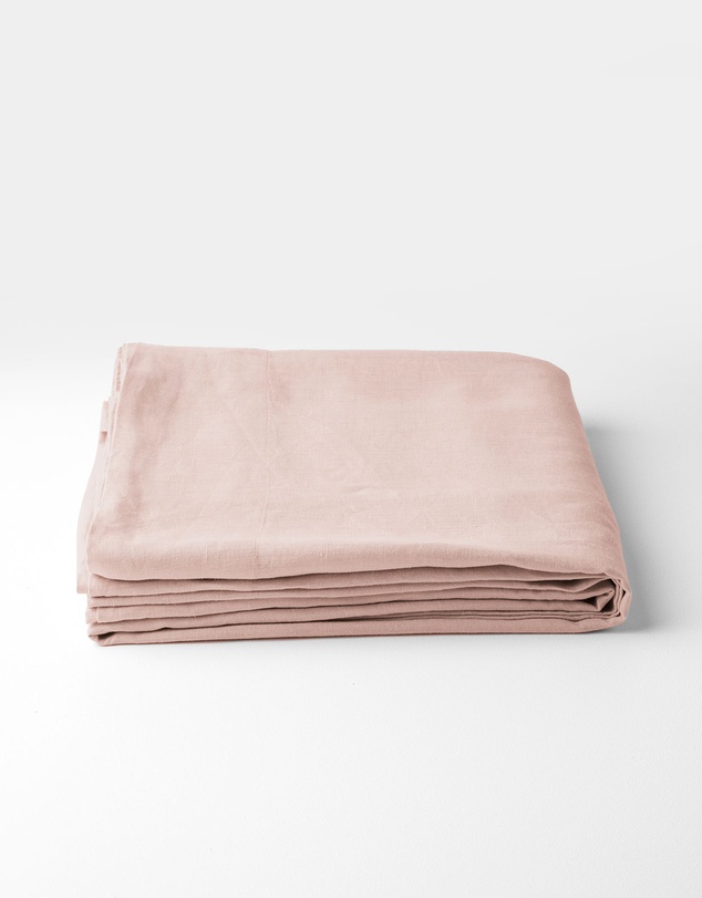 Aura Home - Evie Stonewash Organic Cotton Sheet Set in Blush Pink