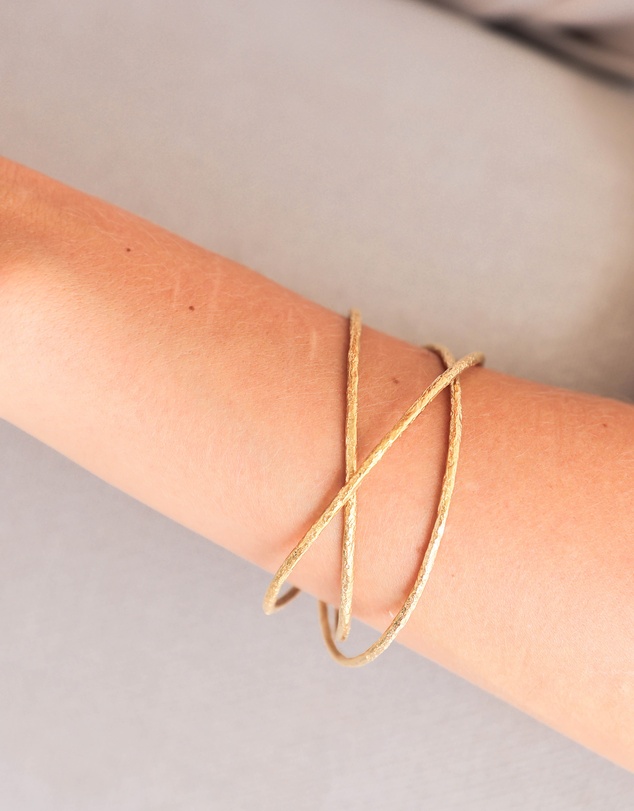 Elli Jewelry - Bangle Trio 925 Sterling Silver Gold-Plated