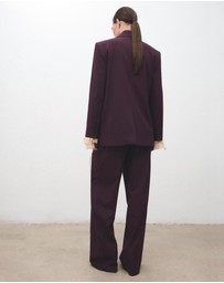 M.N.G - Wide-Leg Mid-Rise Pleated Trousers