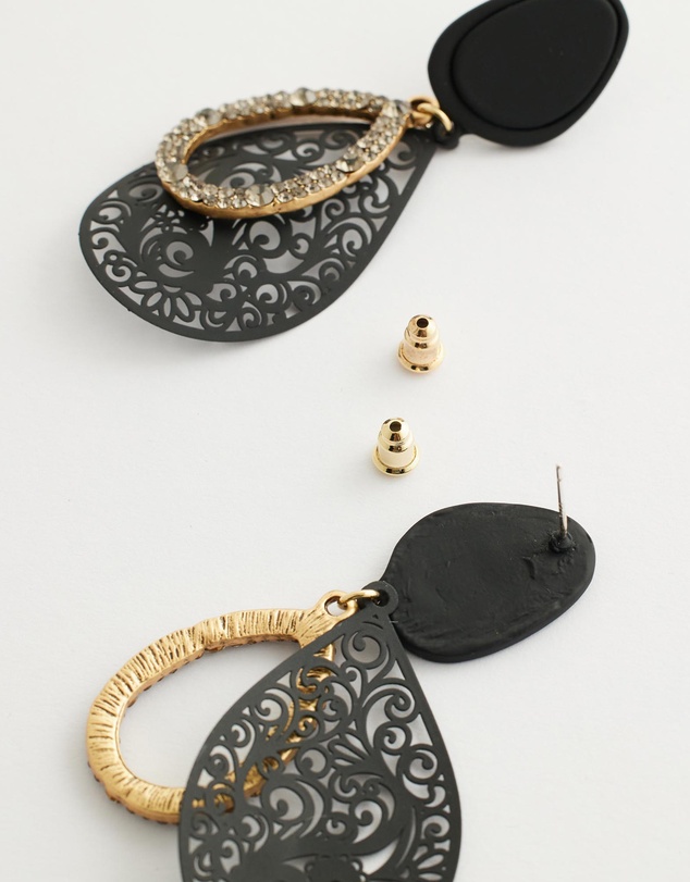 Mossée - Tilda Crystal Cutout Earrings