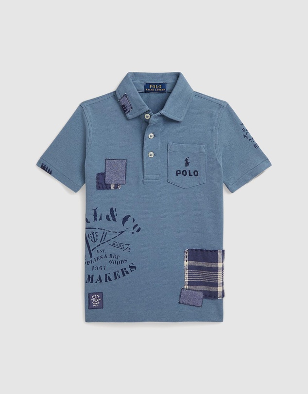 Polo Ralph Lauren - Patchwork Cotton Mesh Polo Shirt - Babies-Kids