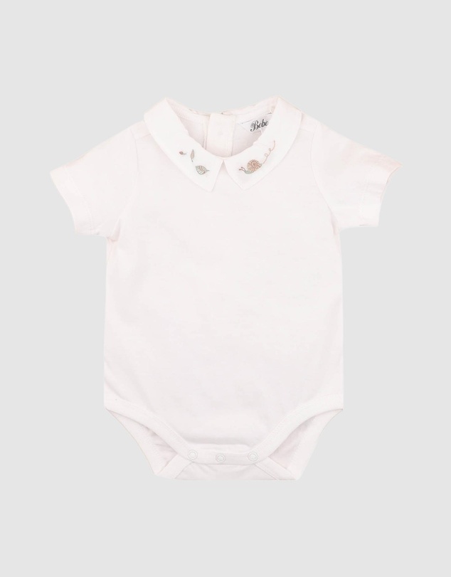 Bebe by Minihaha - Evan Embroidered Collared Bodysuit - Babies