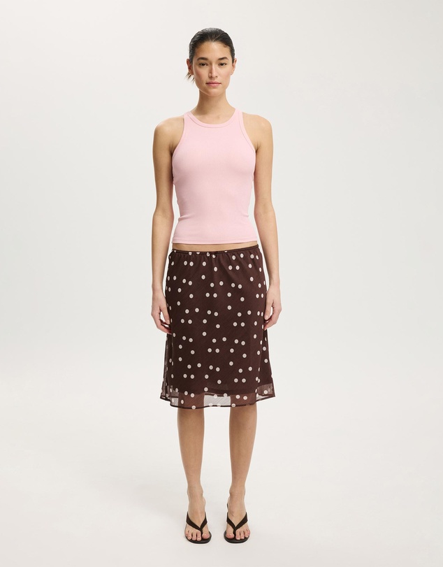 Cotton On - Goldie Rib High Neck Tank