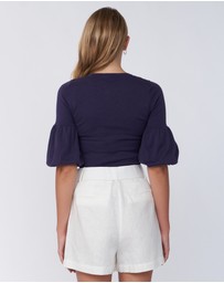 Amelius - Frances Three Quarter Puff Sleeve Knit