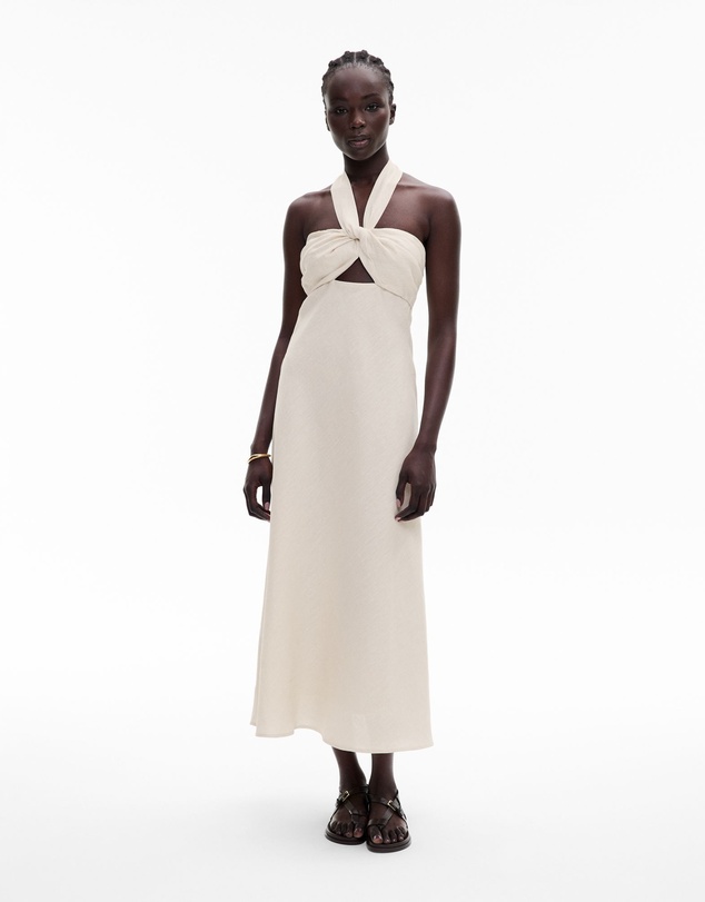 chinese dress ladies Mini Whimsical Maxi Dress in White – Ivy City Co main image 1