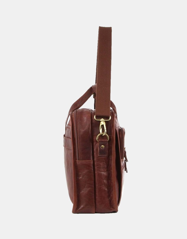 Pierre Cardin - Pierre Cardin Rustic Leather Computer Bag