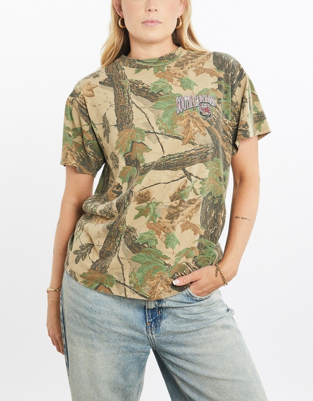 Vintage by The Real Deal - Pre Loved - Vintage 90s NCAA South Carolina Realtree Camo Tee