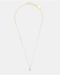 Georgini - Natural Turquoise And Diamond December Gold Pendant