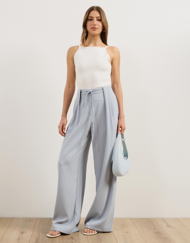 Atmos&Here - Rosa Wide Leg Tailored Pleated Pants