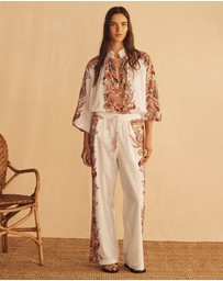 AUR OCEA - Bel Fiore Trellis Straight Leg Pants