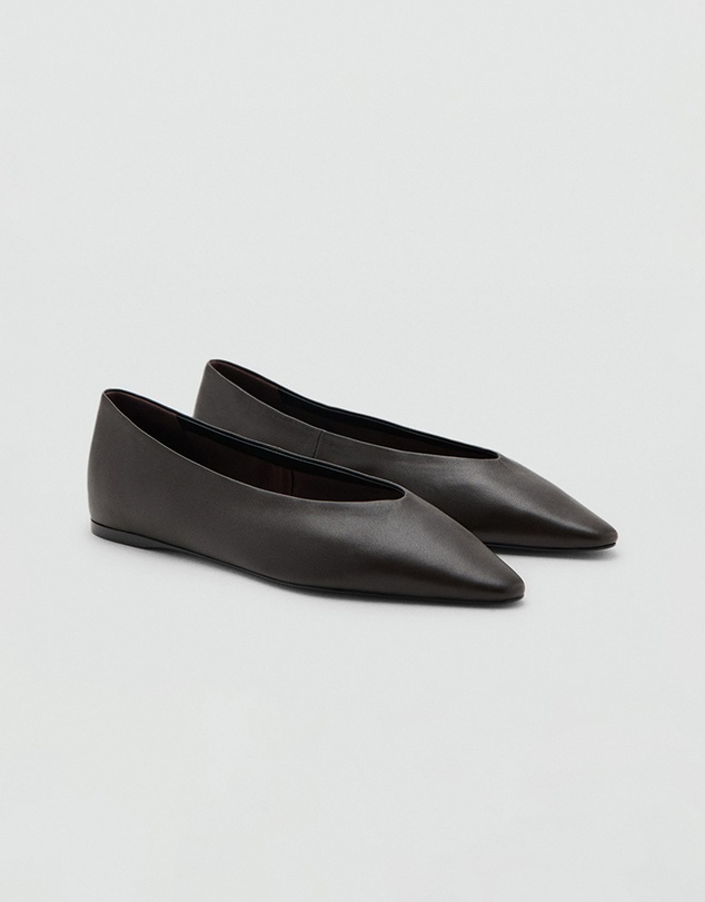 M.N.G - Leather Pointed Flat