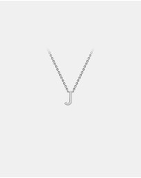Zoe Olivia - 9K White Gold Initial J Necklace