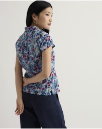 Seasalt - Seasalt Cornwall Blue Rushmaker Short Sleeve Shirt