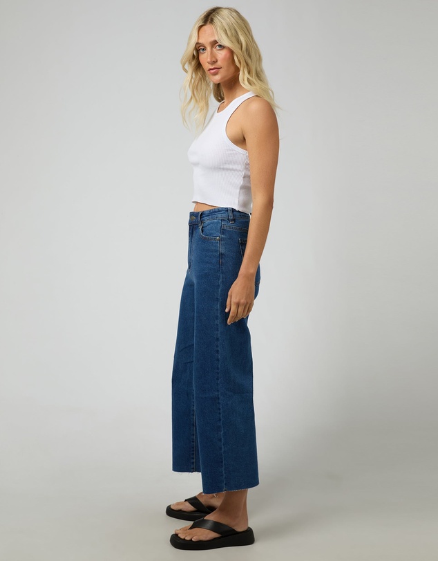 All About Eve - Charlie High Rise Wide Leg Jean Mid Blue