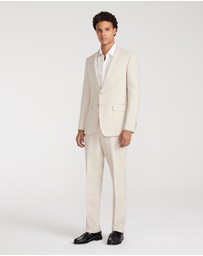 Calibre - Linen Cotton Twill Suit Pants Natural