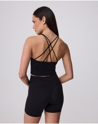 Upstate - Air Sculpt Strappy Sports Tank - Black